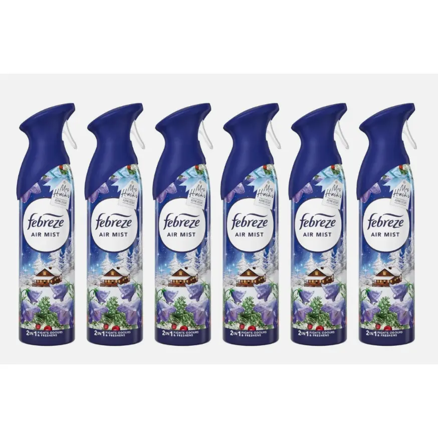 Febreze Alpine Escape Air Freshener Spray 185ml - Pack of 6