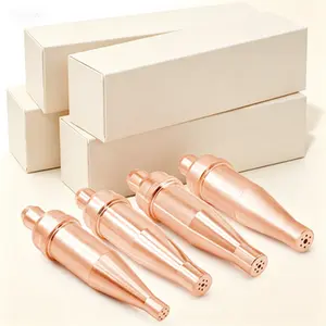 1-101 Series Acetylene Cutting Torch Tips, Size 0-3, Heavy Duty, Fit V-Style Torch, Pack of 4, Cutting Torch Accessories, Oxy-Acetylene Welding Nozzles, Replacement Cutting Tips, Durable Construction