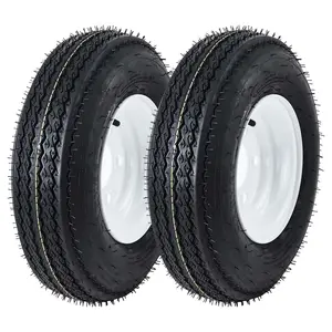 2026 New Upgraded 2pcs 4.80-8 6PR 5 Lug Durable All-Weather 4.80-8 Trailer Tire & Wheel Set – 6PR Load Range C – 8" Bias Tires – 5 Lug White Modular Rims – Fits Utility, Boat, Camper Trailers – Complete Assembly Ideal Birthday Gifts for Women Men Friends