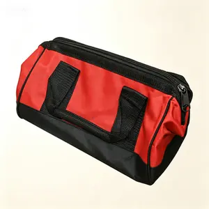 Heavy Duty Canvas Tool Pouch 13x6x8 inch, Durable Work Bag with Reinforced Stitching, Long-Lasting Contractor Organizer for Tools and Accessories, Portable Utility Tote for Everyday Use
