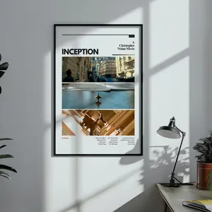 Inception Movie Poster Movie Poster Print Inception Poster Wall Decor  Poster Christopher Nolan Art Leonardo Dicaprio Poster Art Film