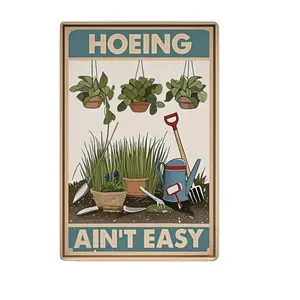 Funny Garden Sign – Humorous Decorative Metal Sign for Plant Lovers, Durable, Waterproof, Suitable for Gardens, Yards, Balconies, Kitchens, Cafes, Farms, and Outdoor Spaces – 8x12 Inches