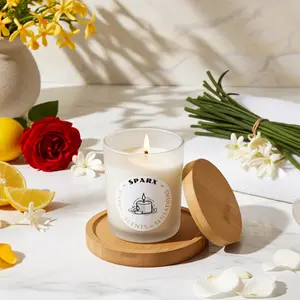 SPARX CHYPRE (TEAKWOOD) Scented Soy Candle in Frosted Glass