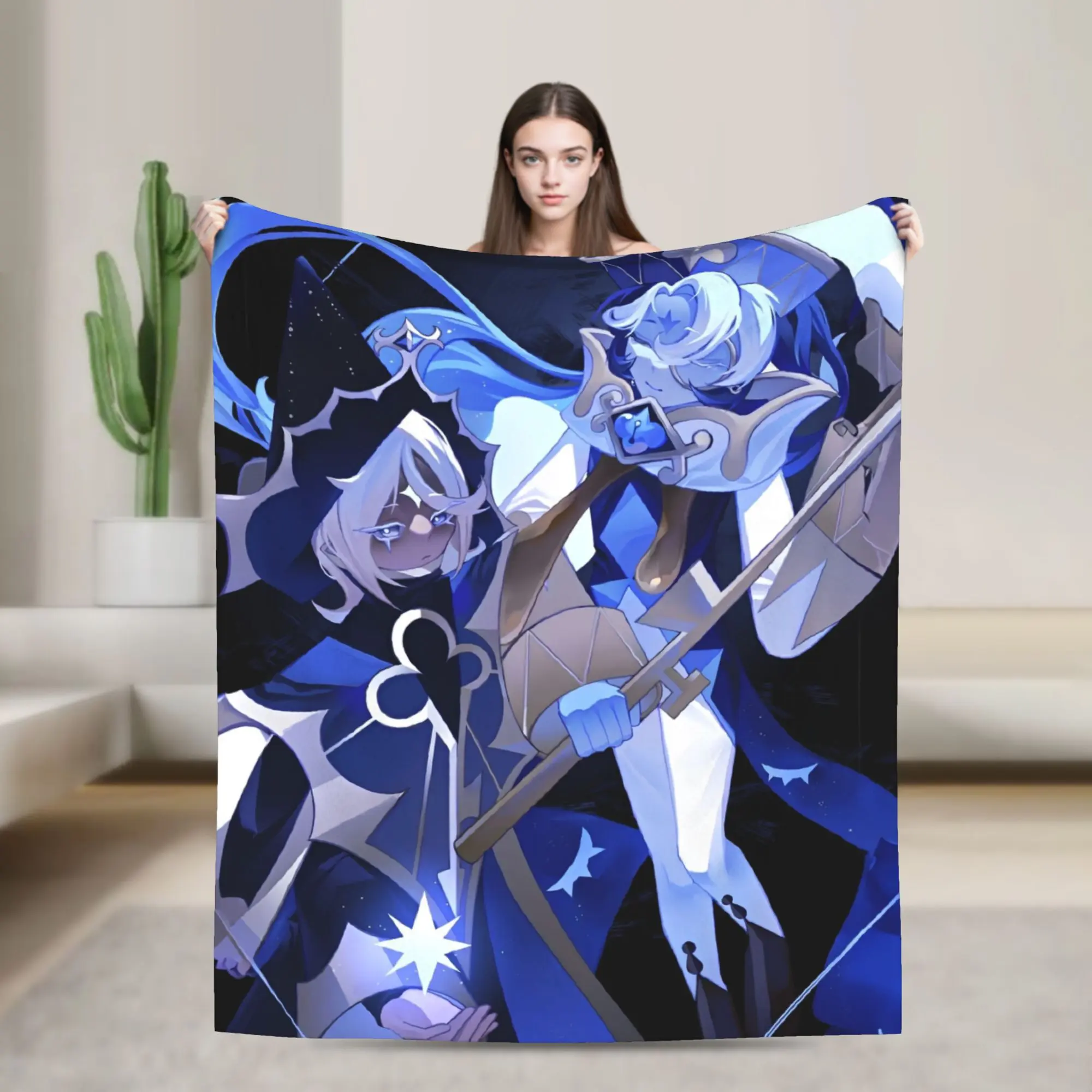 Shadow Milk Cookie Run Kingdom Blankets Velvet Autumn/Winter  Portable Warm Throw Blankets for Home Car Rug Piece