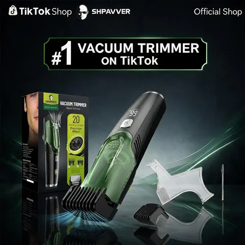[TikTokShopBlackFriday]VACUUM BEARD TRIMMER &Barber Kit Beard Shaper Fuck This Shit BALL TRIMMER Birthday Funny Gifts Men's Beard Shaping Stencil Kit with Comb - Beard Tools for Facial Trim, Haircut Edge Up Guide, Trace Outline & Enhancement Pencil