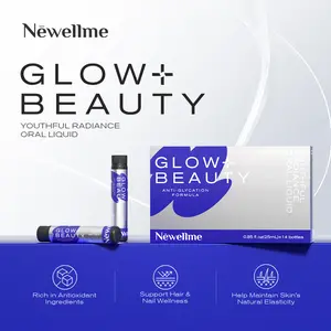 NEWELLME Flavored Drink Mix 14 bottles, supporting skin anti-aging, energy and concentration - no sugar added - vitamins, health and fitness supplement dietary edible natural NAD anti-aging supplement