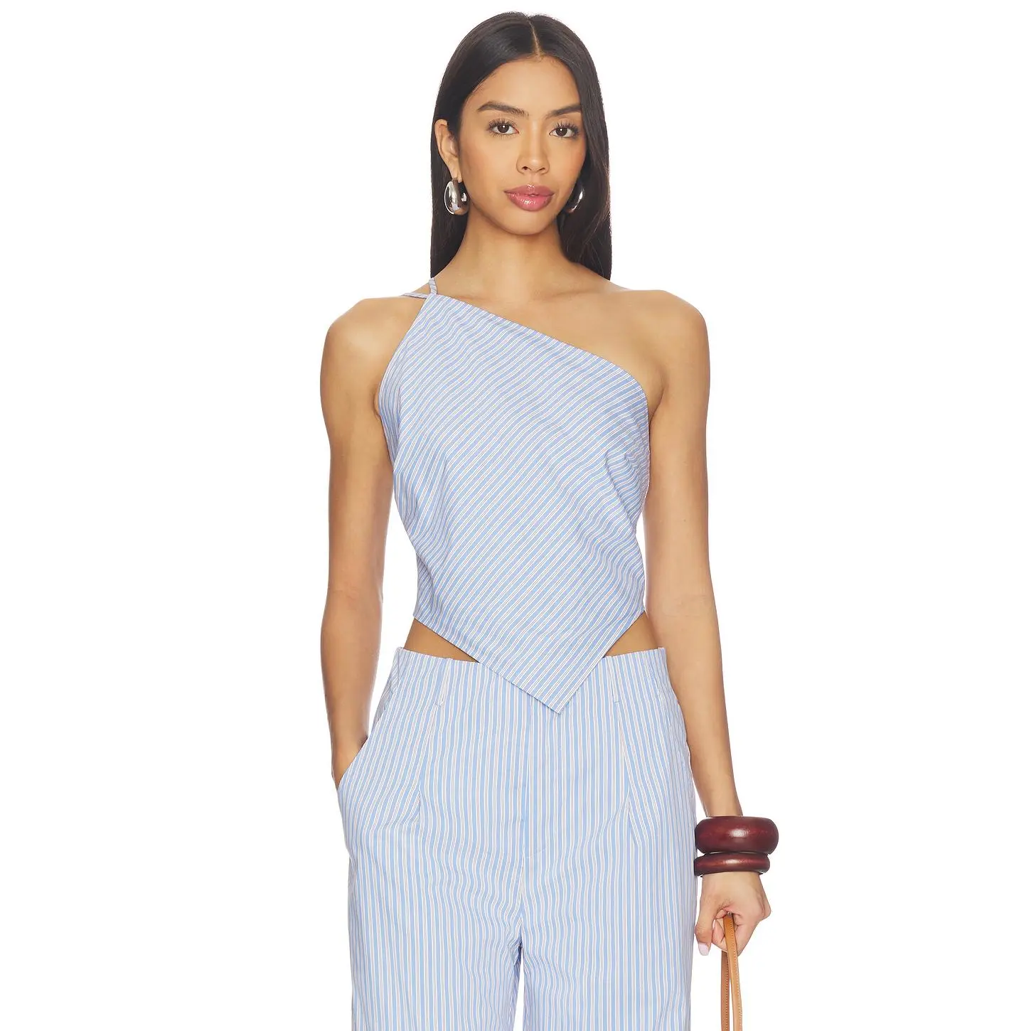 Line & Dot x REVOLVE Claudine Asymmetrical Top in Blue Multi