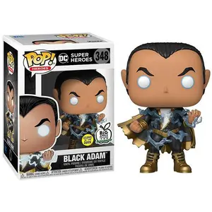 Funko Pop! Black Adam w/ Energy Glow in the Dark 348 - Big Apple Collectibles Exclusive Vinyl Figure in PopShield Protector