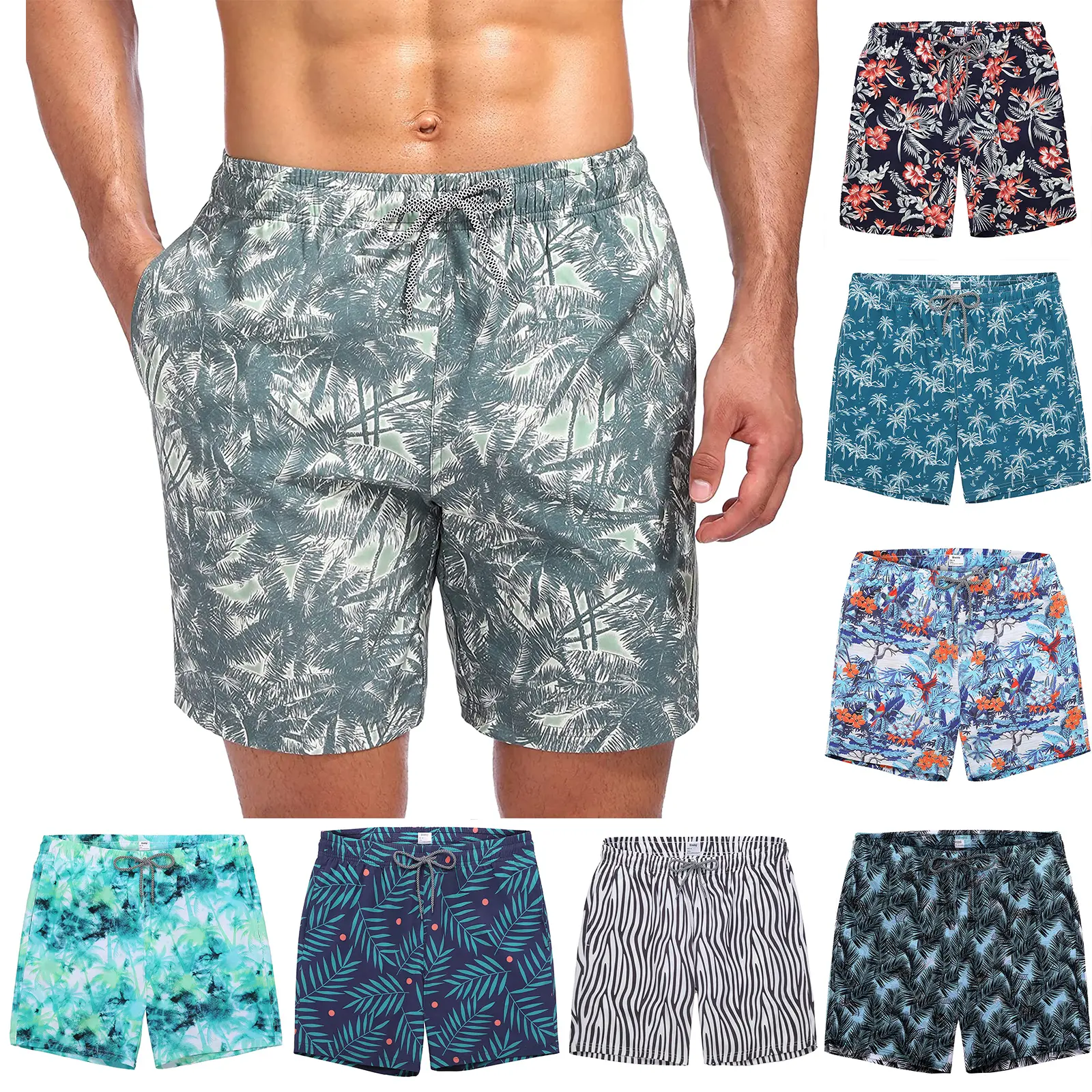 Men's Quick-Dry Swim Shorts with Mesh Lining, Swimwear for Beach, Pool & Summer Sports & Outdoor Activities (Multiple Color Options)