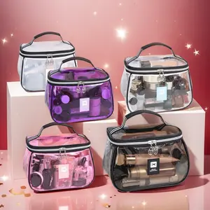 Portable Transparent Makeup Bag, Travel Cosmetic Bag, High-Quality Waterproof Large Capacity, Travel Essential, Perfect for Dates and Valentine's Day Gifts