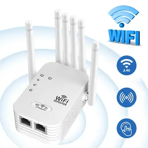 2.4GHz WiFi Signal Booster,6 Antennas,WiFi Signal Range Extender,WiFi Extenders,Wireless Signal Repeater,Internet Repeater Amplifier,Repeater with Ethernet Port,Wall Plug Design,Covers 10,000 sq. ft & 50 Devices,for Home Office