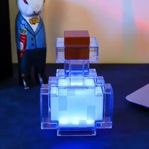 Potion Bottle Design LED Table Lamp, 8 Light Color Changing Night Light, Neon Accent Lights, for Bedroom, Desk, Living Room, Playroom Home Decor Video Game Gift