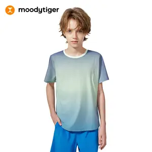 moodytiger Kids Air Supply T-shirt for Boys with Cooling Ultra Breathable and Gradient Short Sleeve for Outdoors Sport