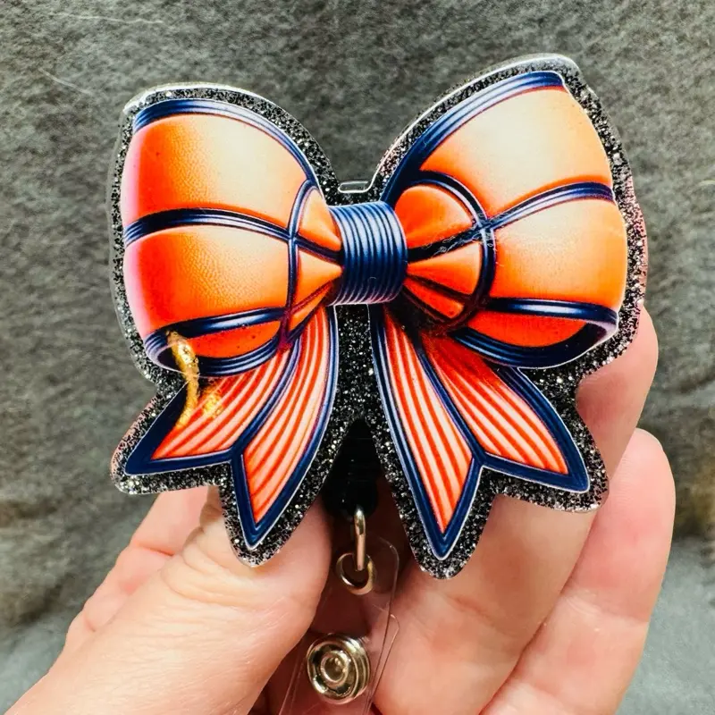 Sports Themed Bow Badge Reels