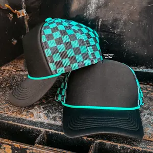 Checkered Magna Pony® Mesh Foam Trucker Hat