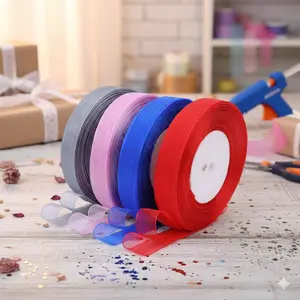 Eco-Friendly Solid Color Ribbon Roll: Gift Wrapping, DIY Crafts, Party & Wedding Decor, Study Notes Marker, Christmas Packaging, Sorority & Dorm Room Decor, Office Supplies, Creative Handmade Accessories.