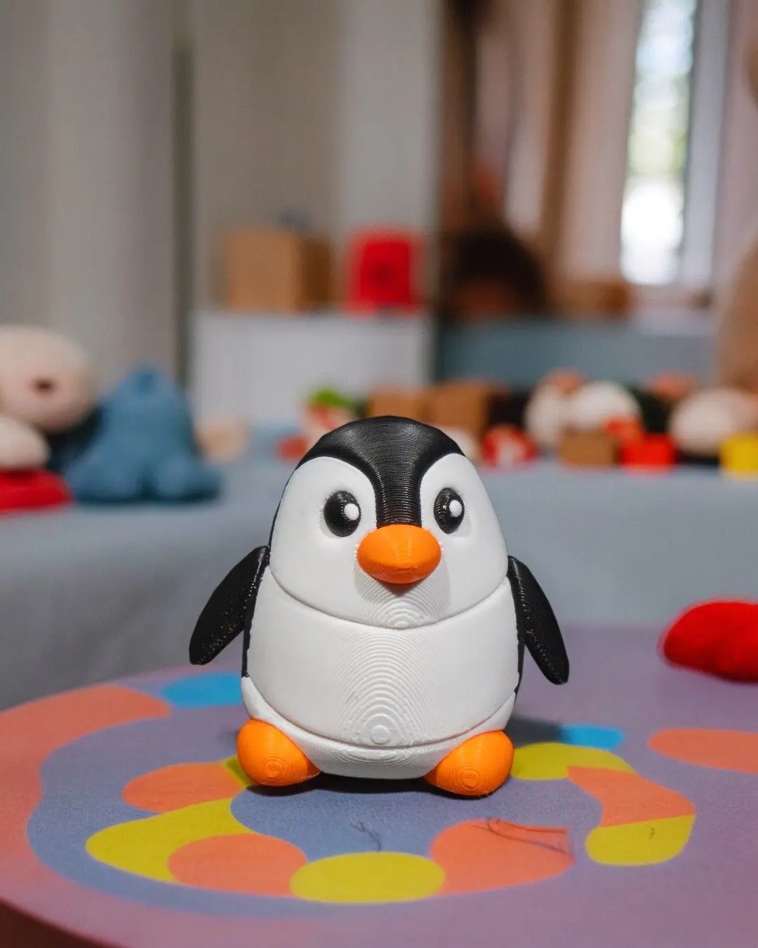 3DFabLabHTX presents - 3D printed, Articulated Chubby Penguin Decor Ornaments Gift