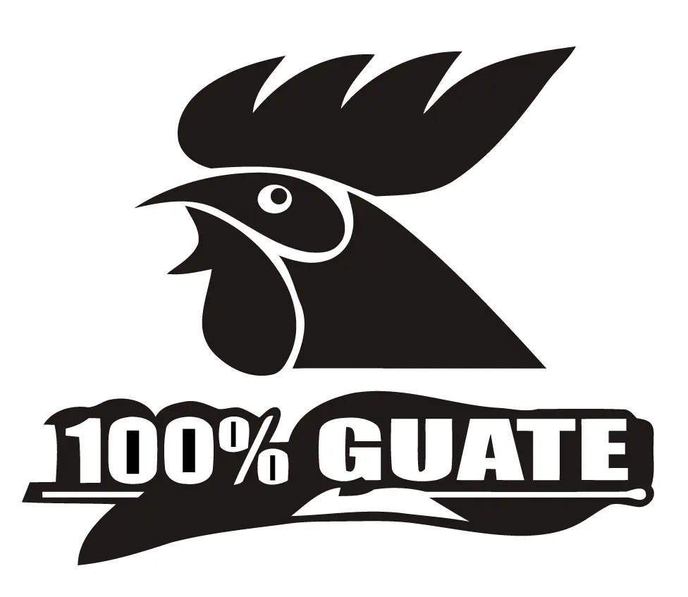 Gallo 100% Guate Car Sticker - Original Design with Unique Text and Graphics