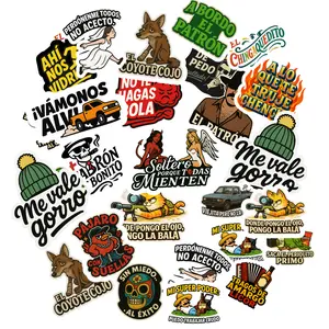 Vol. 2 Funny Spanish Phrases Mexican Parody Die-Cut 28 PACK for Laptops Car Bumpers Flat Surfaces Tool Boxes Lunch Boxes