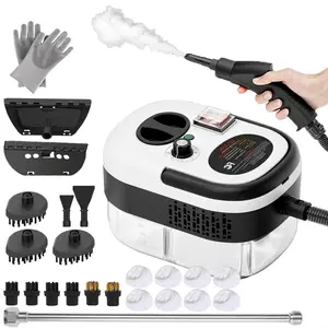 2026 Smart Steam Cleaner|12 Customized Accessories + 2m Flexible Tube|Turbo 180°C Steam & Pressure Output|1.2L Water Tank|Smart Temp Control for Delicate Surfaces|Covers Car Seats, Mattress, PVC Floor, Office Chair Deep Cleaning,Shower Glass Door