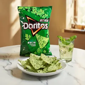 Doritos Cilantro Flavor Tortilla Chips - Taiwan Limited Edition "Weird Flavor!" Green Snacks, 68g Doritos Cilantro Flavor Tortilla Chips - Taiwan Limited Edition "Weird Flavor!" Green Snacks, 68g