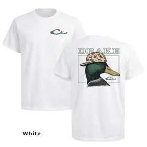 [100% Cotton] Unisex🦆🎯Drake Mallard Duck Shirt, Camo Hat Duck Hunting Graphic Tee, Waterfowl Hunter Outdoor T-Shirt, Mallard Duck Hunter Shirt, Trendy Gift for Duck Hunters, Fits