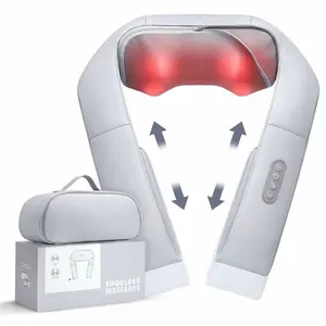 Naipo oCuddle Back Massager with Adjustable Heat, Straps, and Shiatsu Neck Massager for Neck and Back, Shoulder