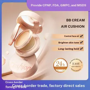 Sadoer Powder Foundation Cushion, 2-In-1 Bb Cream, Oily Skin, Flawless Finish, Concealer Liquid Makeup, Natural Glow, Long-Lasting Coverage