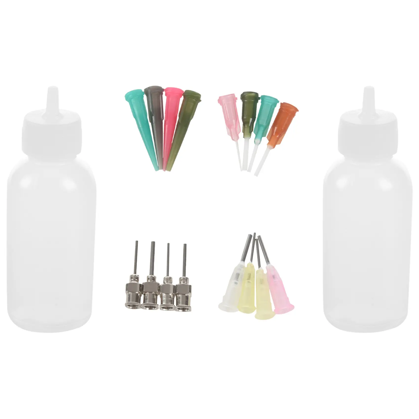 100% Brand New High Quality Unisex 16pc Henna Tattoo Kit - 16 pcs Nozzle Applicators, 30ml Plastic Bottles, Paste for Body Art Drawing