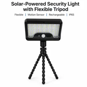Wrap Anywhere Solar Motion Sensor Light, Flexible Tripod Outdoor LED Security Lamp, USB Rechargeable, IP65 Water Resistant for Patio, Camping & Garage