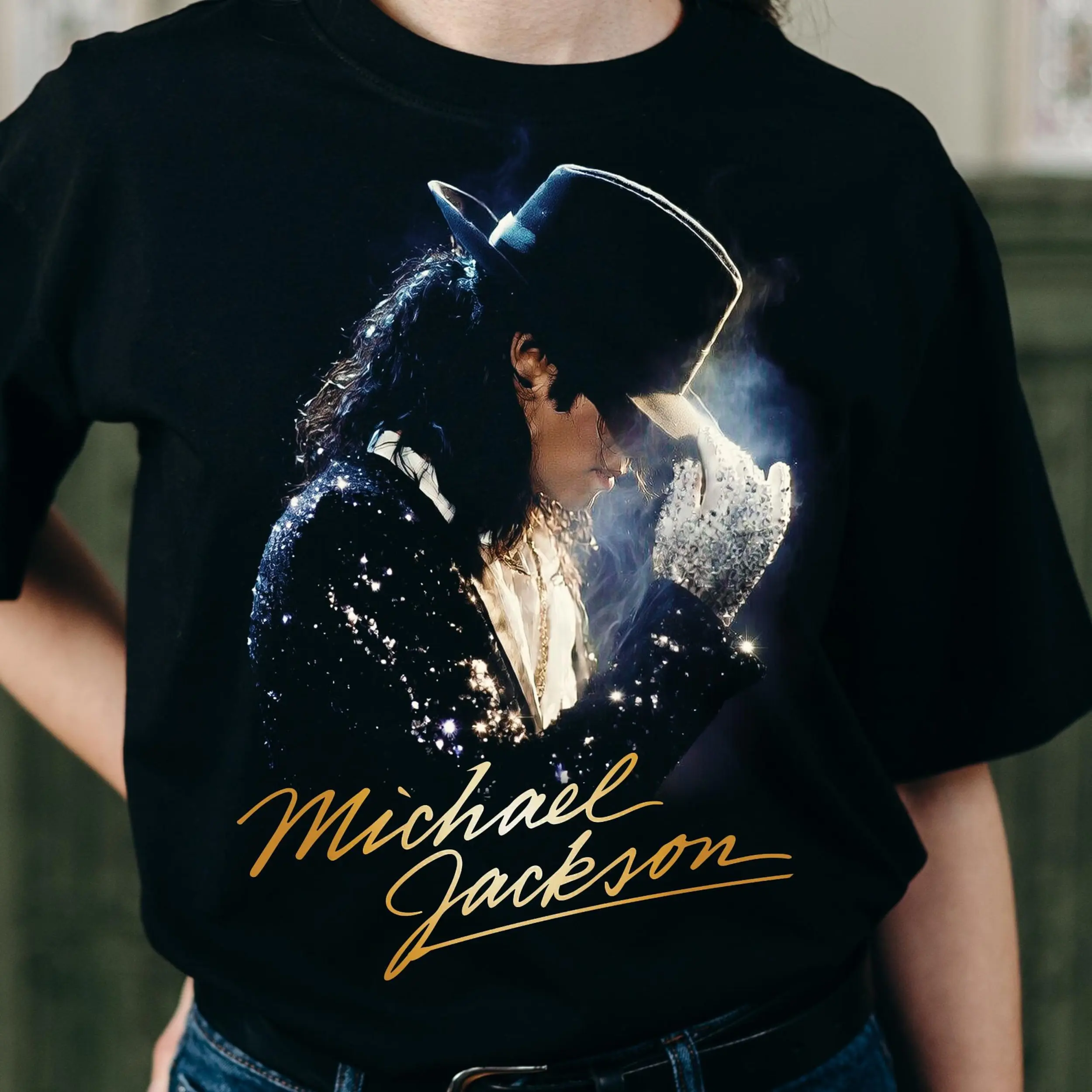 Michael Jackson Inspired Graphic Tee, King of Pop Music Legend Silhouette Youth Shirt, Retro MJ King Of Pop Unisex T-Shirt, Perfect Gift For Men, Women, And Kids