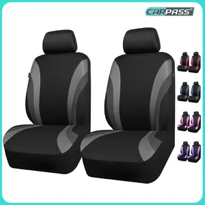 CAR PASS Breathable Sporty Front Seat Covers, Comfortable Car Seat Covers for Two Front Seats, Airbag Compatible, Universal Fit for Sedans, Cars, Vans, SUVs, Trucks