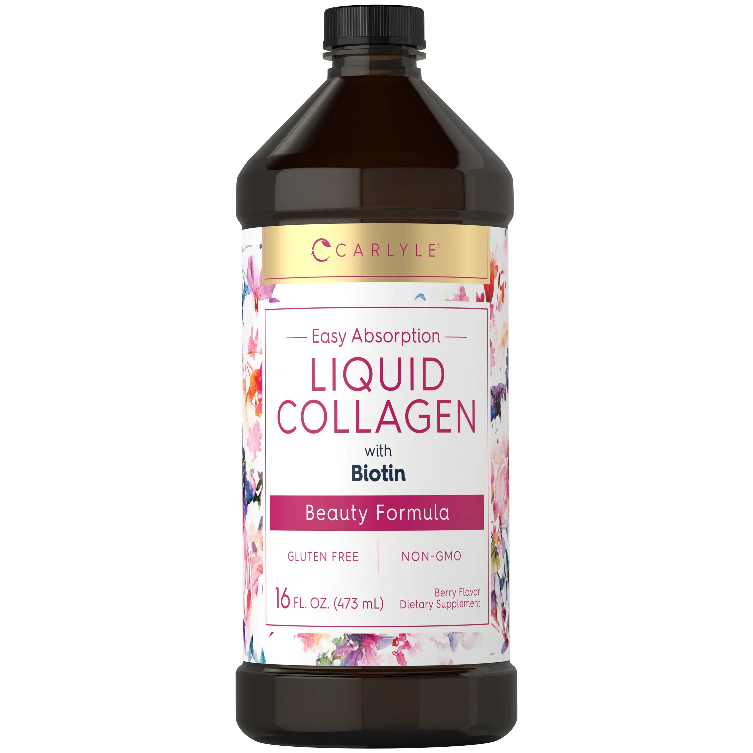 Carlyle Liquid Collagen 16 fl oz | Types I & III | with Biotin | Berry Flavored Supplement for Men and Women | Non-GMO, Gluten Free Carlyle Liquid Collagen 16 fl oz | Types I & III | with Biotin | Berry Flavored Supplement for Men and Women | Non-GMO, Gluten Free