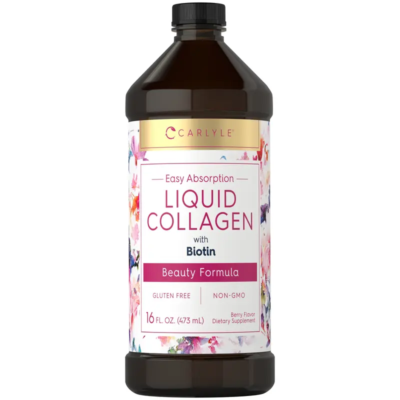 Carlyle Liquid Collagen 16 fl oz | Types I & III | with Biotin | Berry Flavored Supplement for Men and Women | Non-GMO, Gluten Free