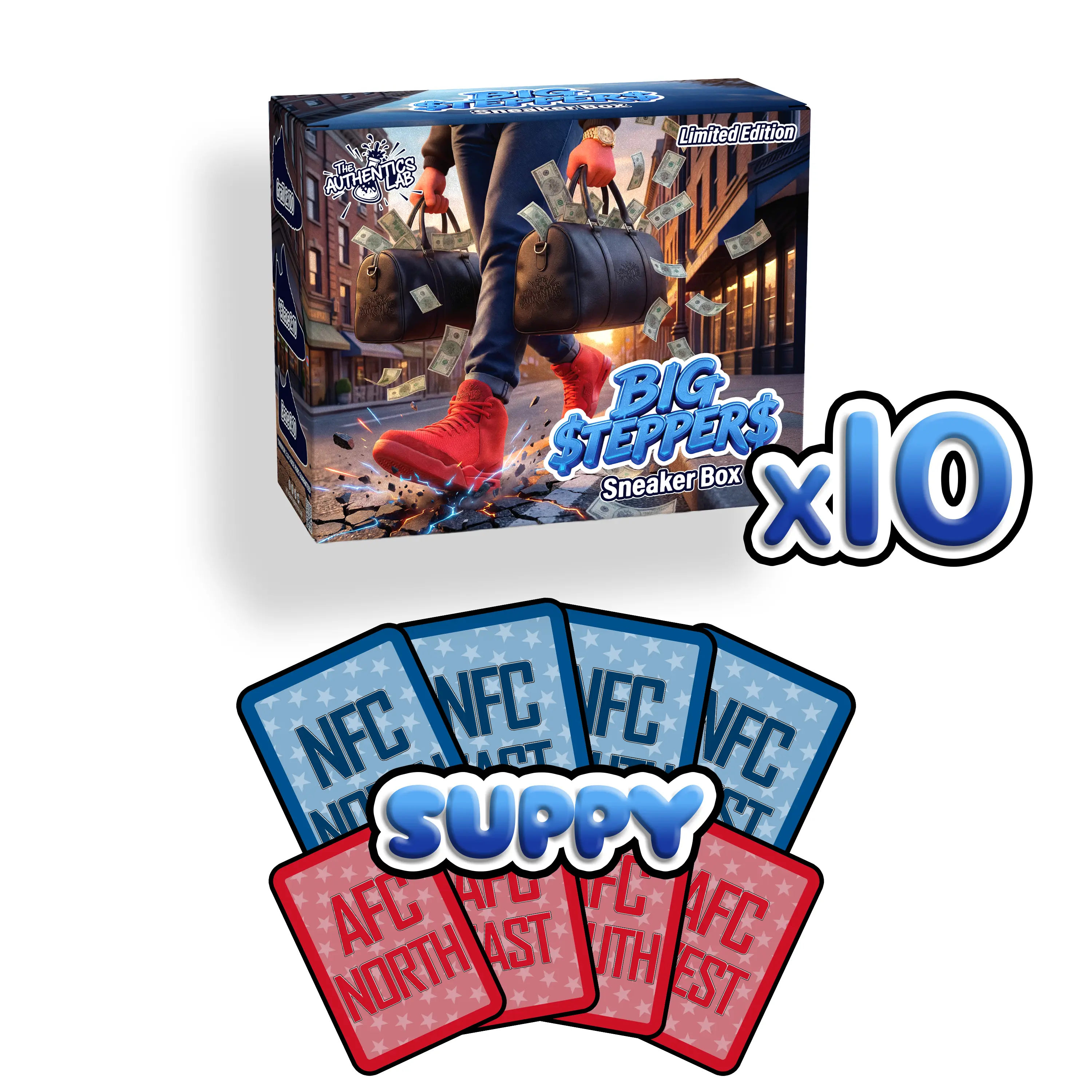 Suppy For 10 Box Big Steppers Break Sneakers (UNVAULTED)