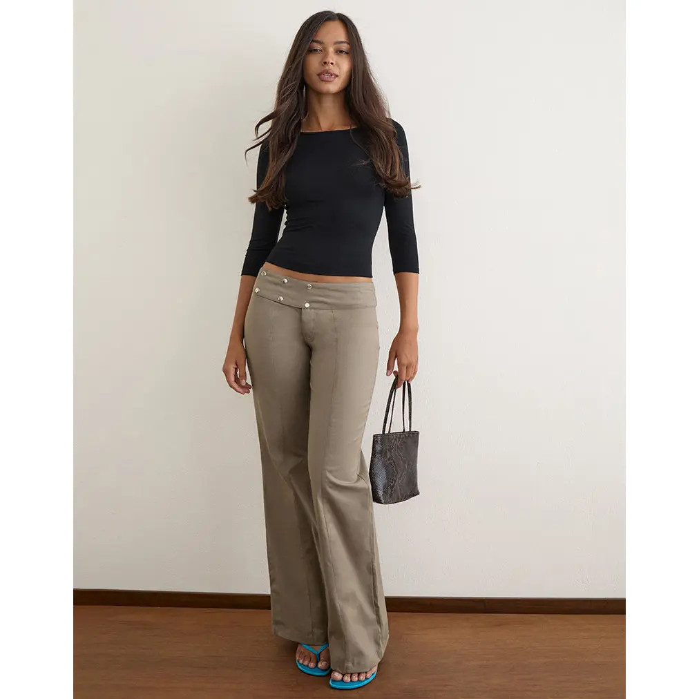 Townes Trousers in Light Twill Grey Brown