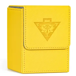 Card Deck Box Fits MTG Yu-Gi-Oh!Pokémon, TCG, Card Storage Box with Dividers Holds 100+ Sleeved Cards, Premium Card Deck Case Compatible with CCG Trading Cards