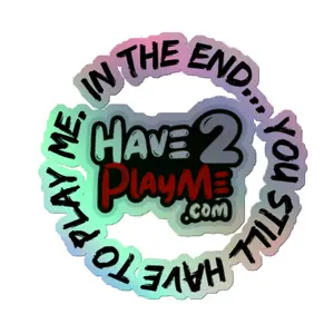 Holographic Black Logo Sticker