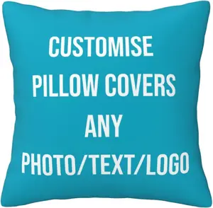 Custom Throw Pillow Covers Personalised Photo Pillowcase Design Your Own Decorative Name Pillow Case Customised Printed Cushion Cover with Picture Text Logo Pet Square Pillow Cases 12"x12"