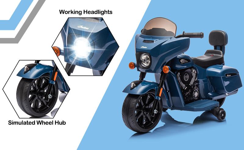 GARVEE 6V Electric Ride-On Motorcycle for Toddlers 1-3 with Licensed Design, USB, AUX, Music, and Headlight – Safe and Fun Dirt Bike for Early Riders