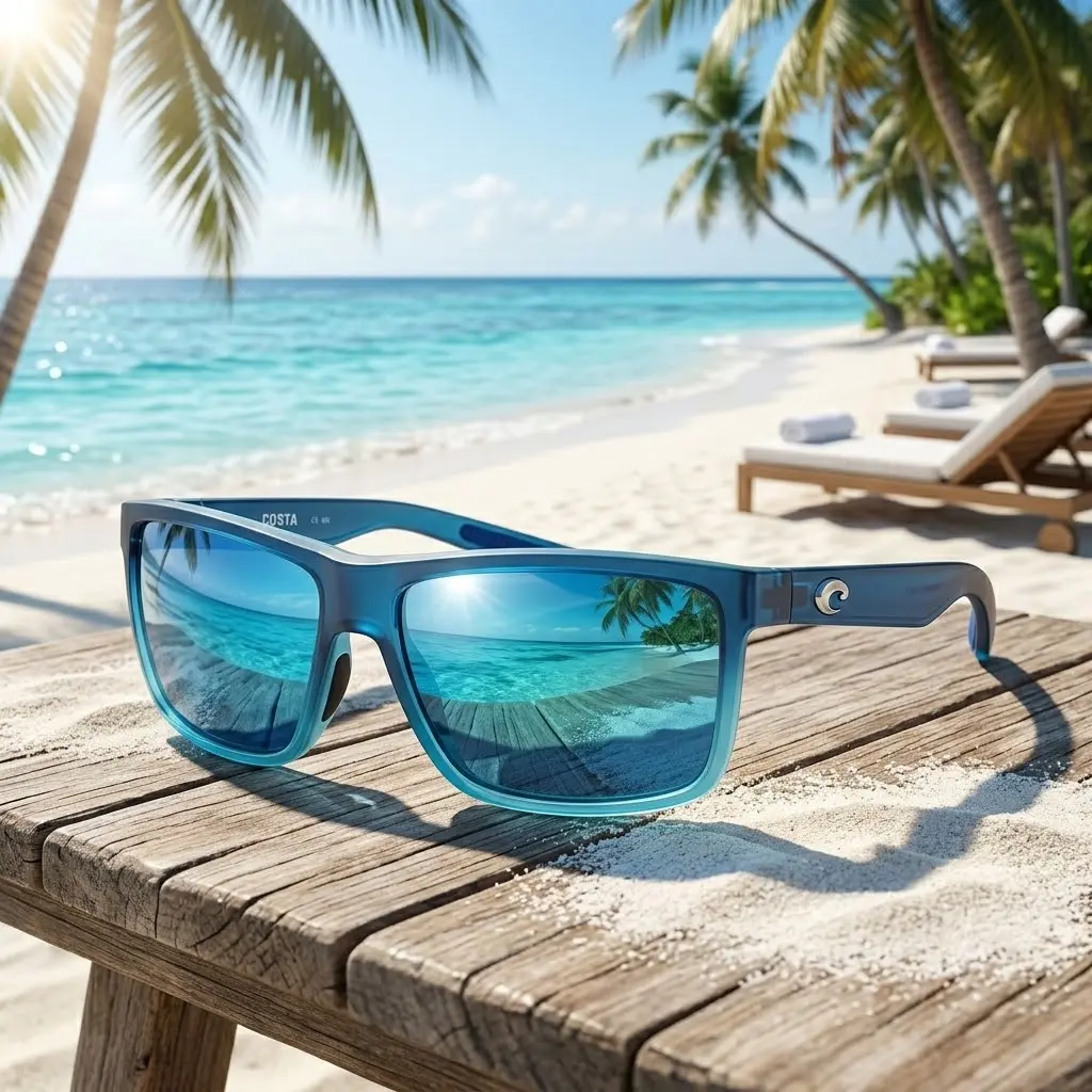 Costa Del Mar Fishing Sunglasses for Men, Polarized Blue Lens Boating Outdoor Sports Eyewear with UV400 Protection