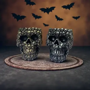 Cross-Border Skeleton Planter Pot, Decorative Ornament Figurine For Halloween