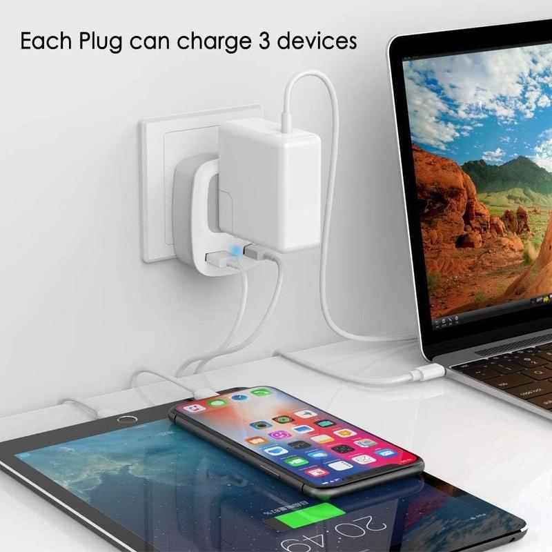 F-APT22  European Travel Plug Adapter, Europe Power Adaptor with 2 USB Ports, International Type C Outlet Charger for US to Most of EU Iceland Spain Italy France Germany