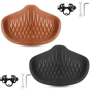 BUCKLOS Noseless Bike Seat for Comfort Men&Women Extra Wide Bicycle Seat Cushion Oversized Comfortabele Foam Padded Bike Saddle for Peloton Exercise Bike Ebike Cruiser Bikes bike parts Oversized SeatExercise Bike Exercise Bike