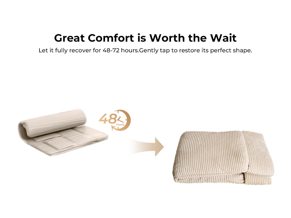 【Holiday Haul】King Size Upholstered Bed Frame girl with 51" Tall Headboard, Platform Bed with Widened Corduroy Cushion, Easy Assembly, No Box Spring Needed, cozy bed frame