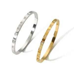 ENGRAVED CZ CUFF BRACELET