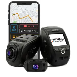 Rexing V1P Pro Dual 1080p Full HD Front & Rear Dash Cam with Wi-Fi, Built-in GPS Logger, Loop Recording, 170-Degree Wide Angle Lenses, Super Capacitor, G-Sensor Auto-Detection
