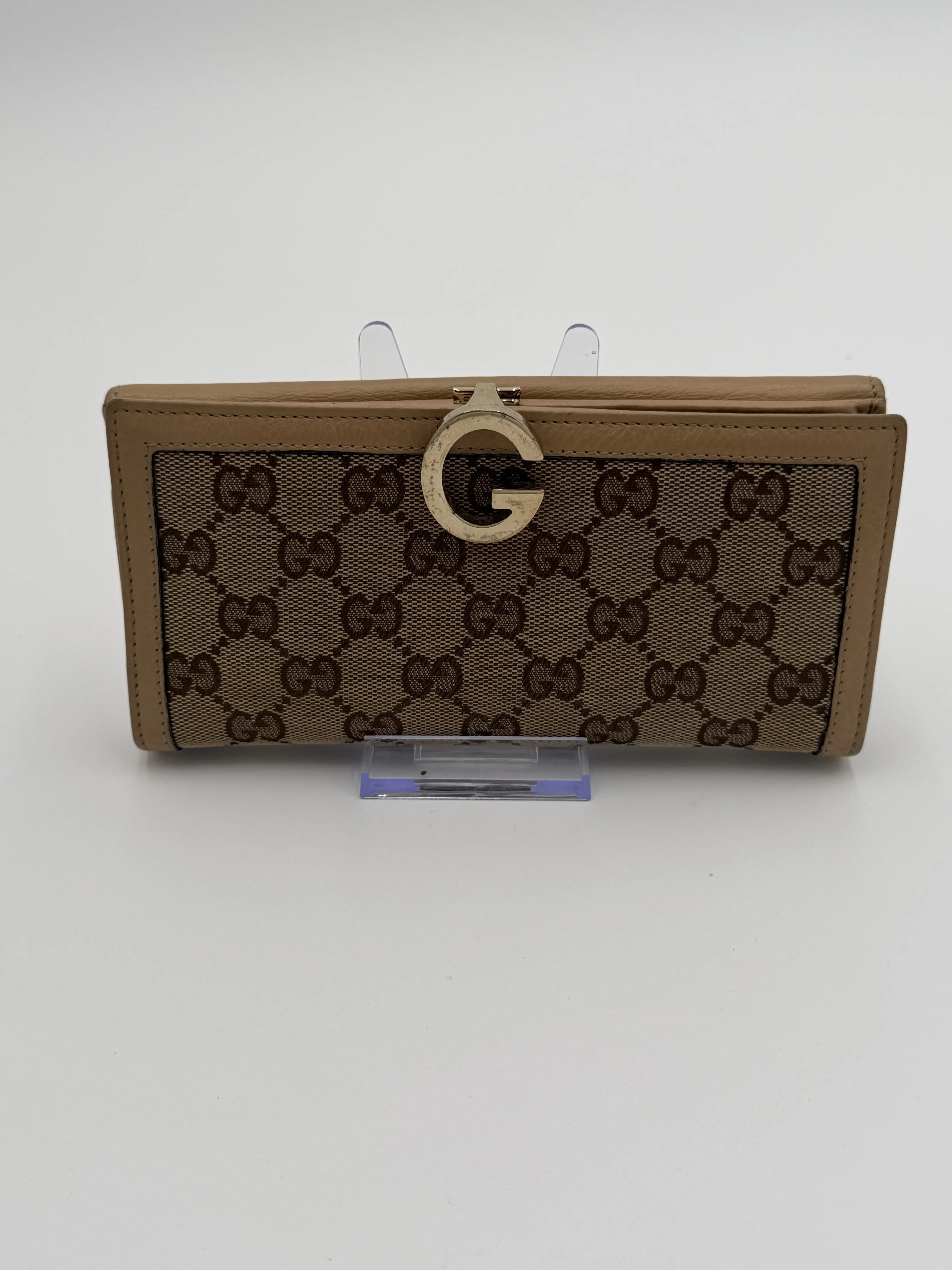 Pre-owned GUCCI Canvas Small Leather Goods GG monogram long continental flap wallet