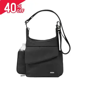 Travelon Anti-Theft Classic Messenger Bag – Secure Crossbody with 5-Point Locking System & RFID Blocking