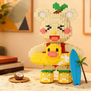 Duck Lifebuoy Bear 3D Puzzle Building Blocks Decoration, Bookshelf Home Office Cabinet Decor, Party Living Room TV Stand Display